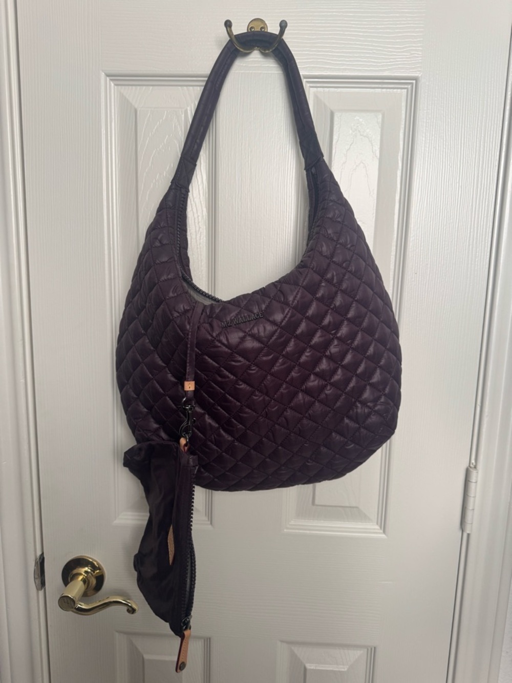 MZ Wallace large original metro shoulder in raisin